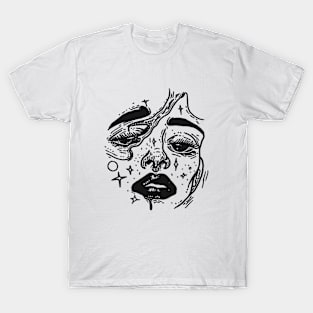 Abstract art of a girl's face T-Shirt